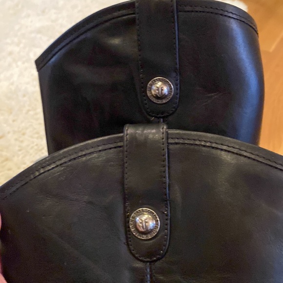 Frye Boots Womens 8 B Melissa Button Knee High Tall Riding 77167 Black Leather - Picture 4 of 5